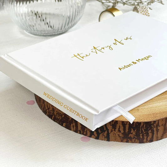 Personalized wedding guest book