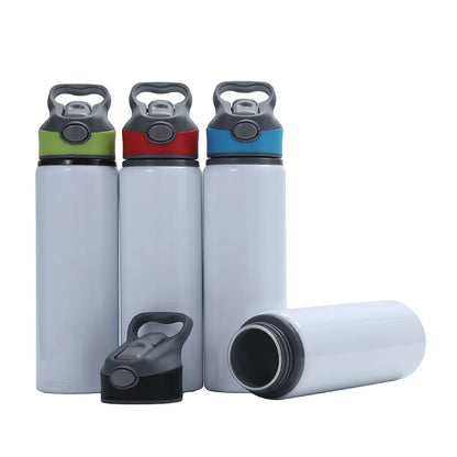 Pop straw aluminium bottle