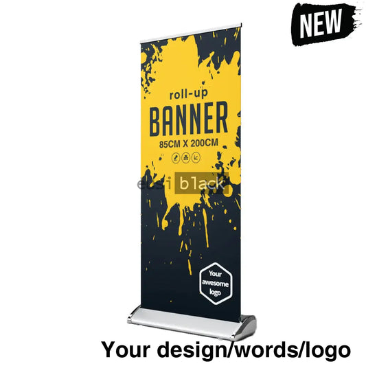 Roll up broad base banner stand