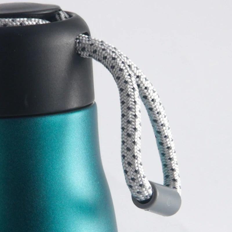 Roped thermal travel bottle