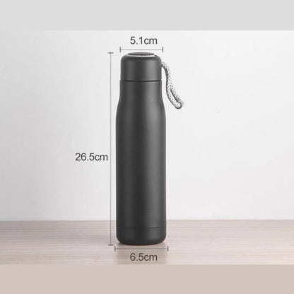 Roped thermal travel bottle