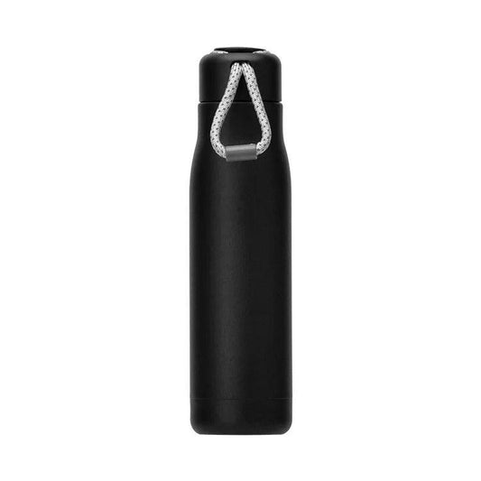 Roped thermal travel bottle