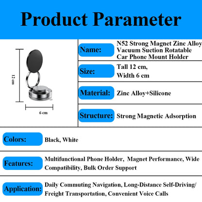 Rotating magnetic phone holder