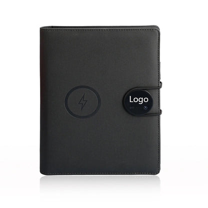 Round latched power bank notebook