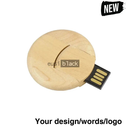 Round wooden flash disc