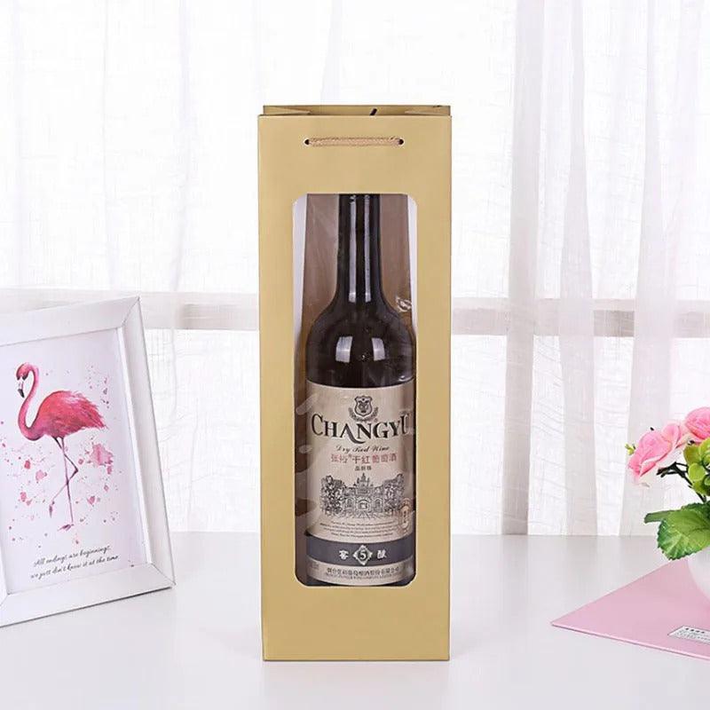 See through wine gift bag