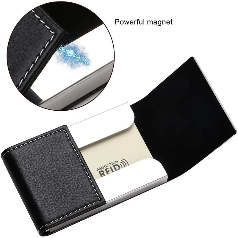 Side opening business card holder