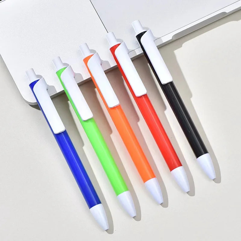 Sideways clip plastic pen