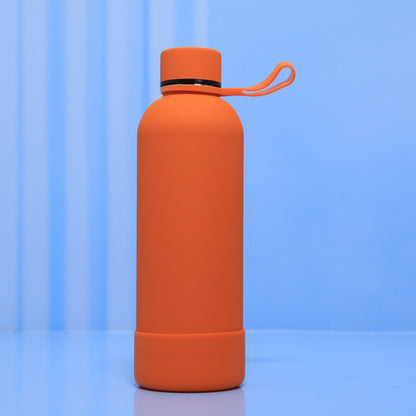 Silicon base side strap thermal bottle