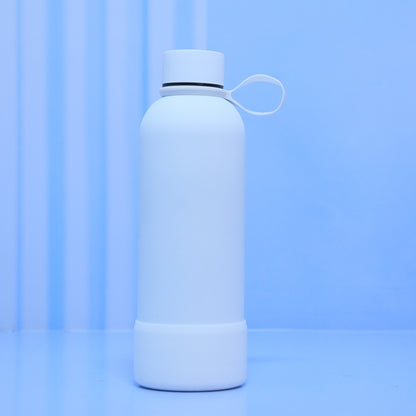 Silicon base side strap thermal bottle