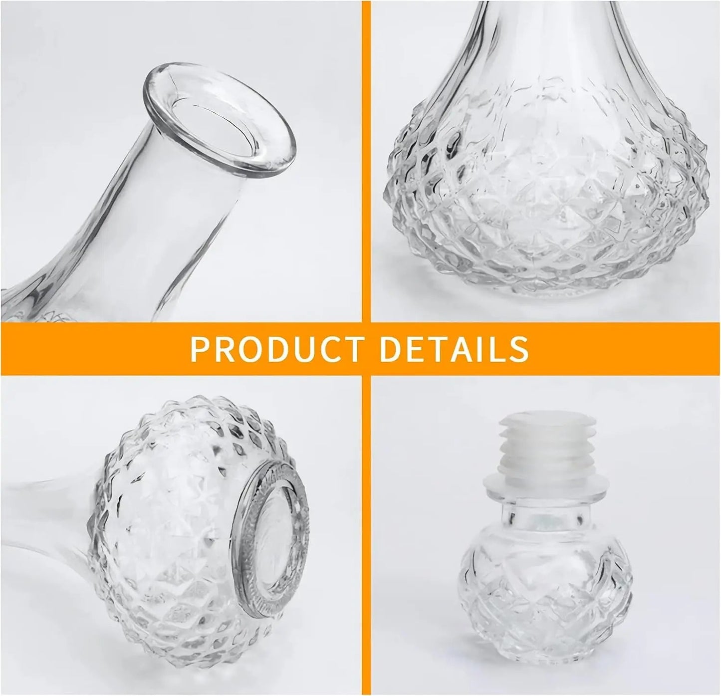 Slim neck decanter