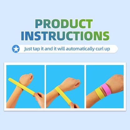 Snap slap wristband