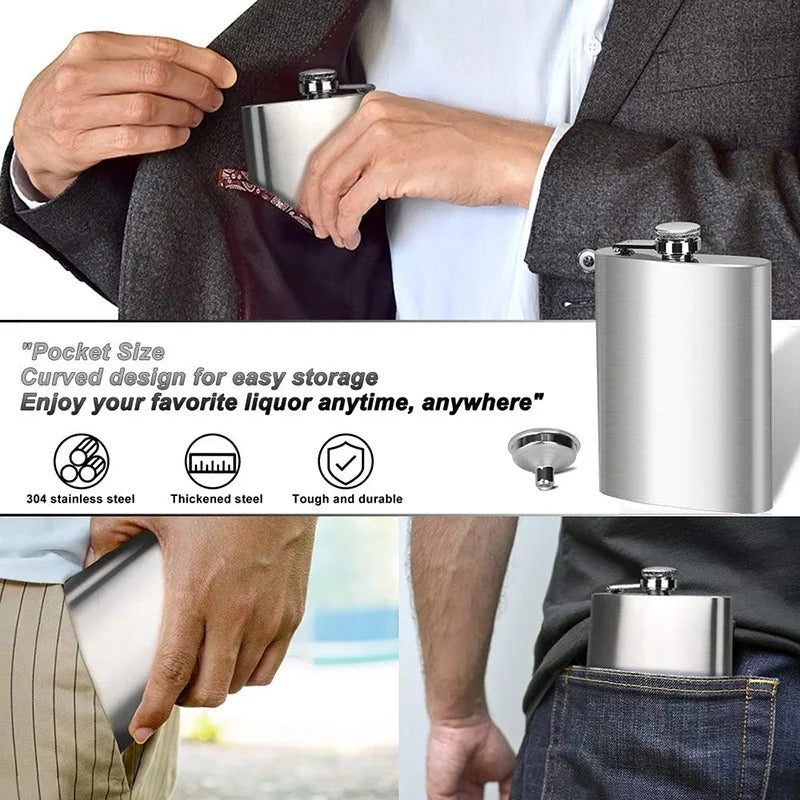 Stainless hip flask