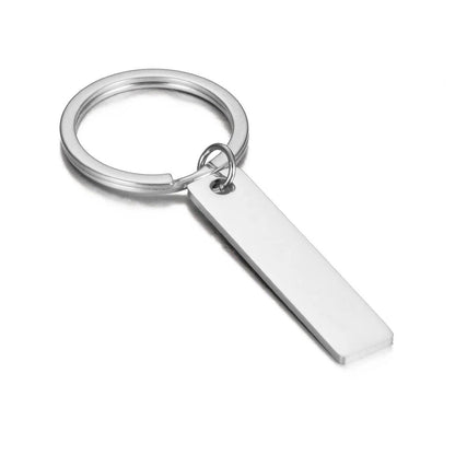 Strip metallic key chain