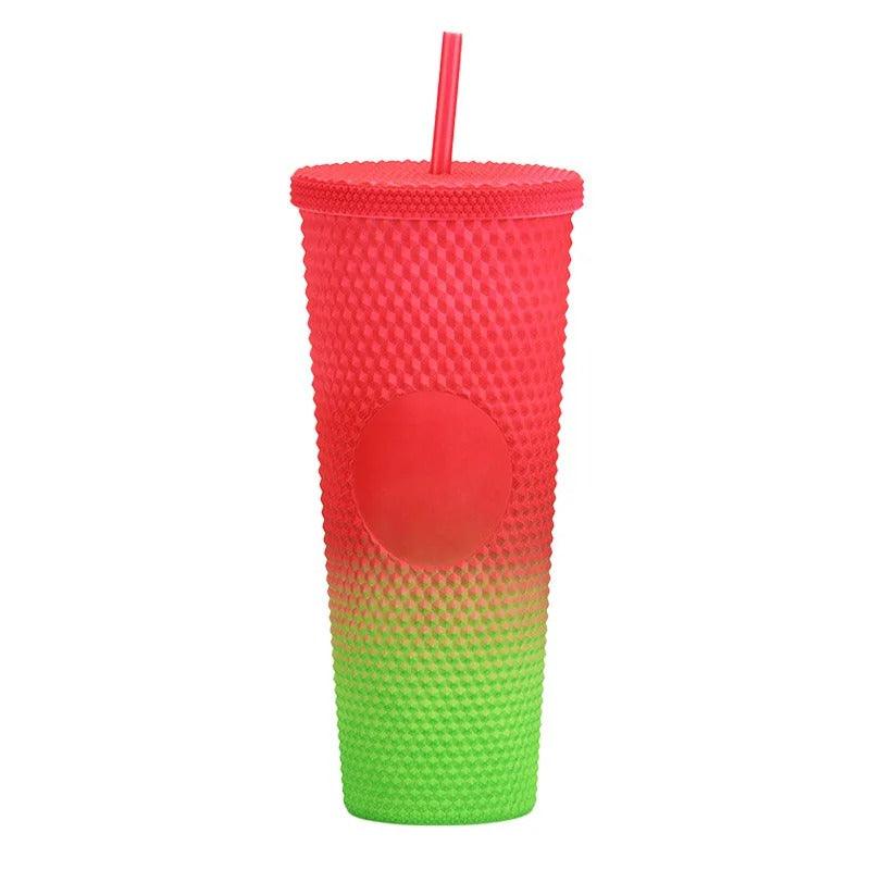 Dual color studded tumbler