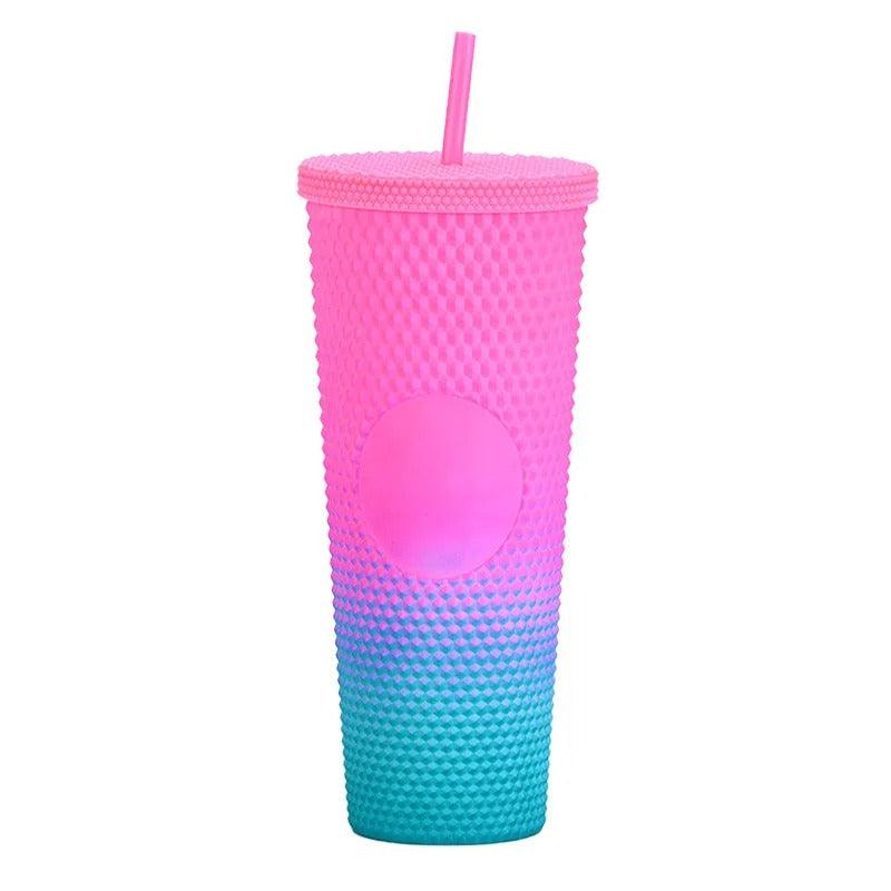 Dual color studded tumbler