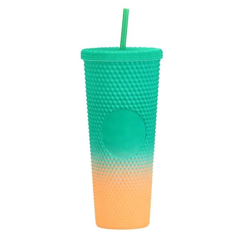 Dual color studded tumbler