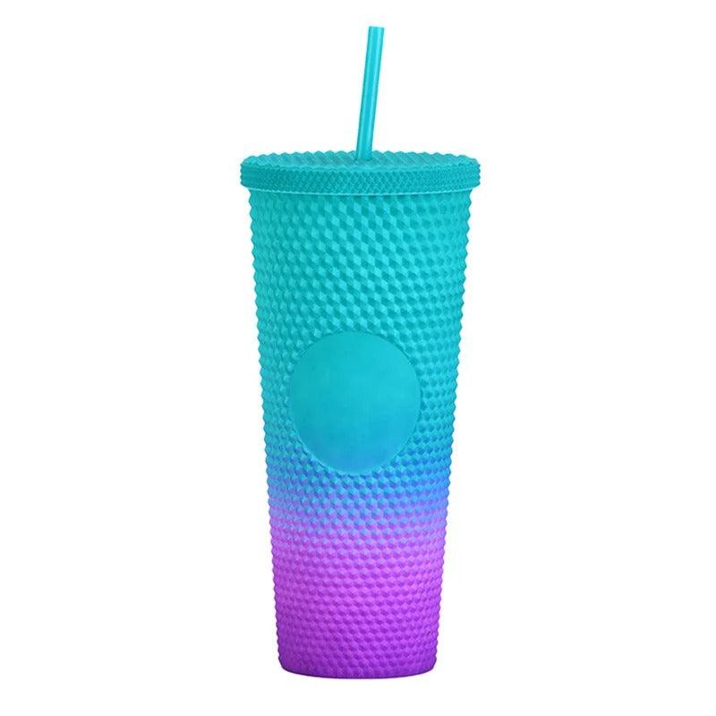 Dual color studded tumbler