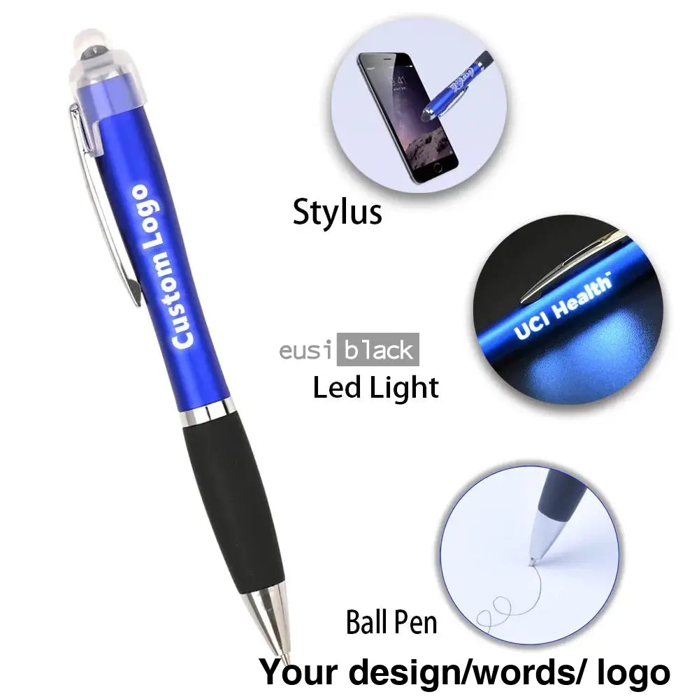 Swollen Led Plastic Pen Blue