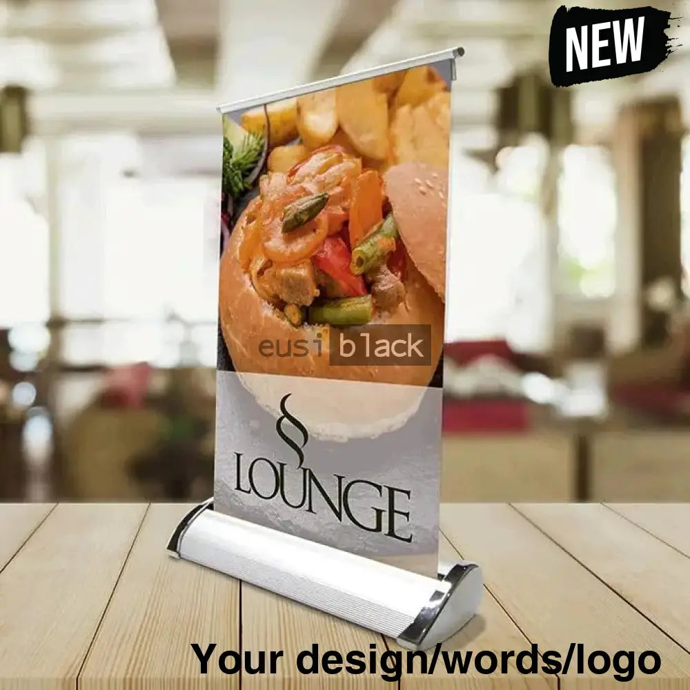 Table top roll up banner