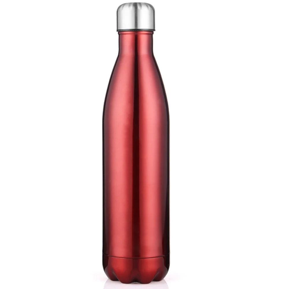 Thermal bottle with silver cap