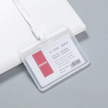 Transparent staff ID name tag pocket