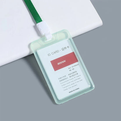 Transparent staff ID name tag pocket