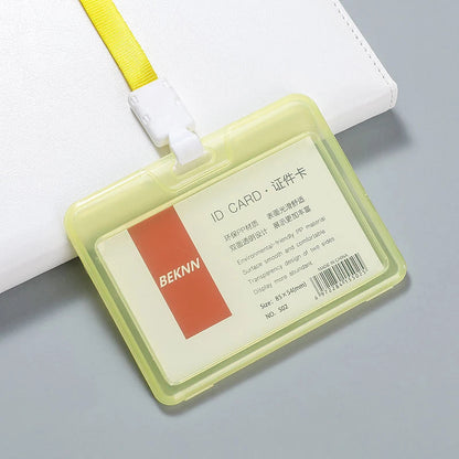 Transparent staff ID name tag pocket