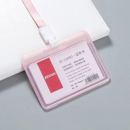 Transparent staff ID name tag pocket