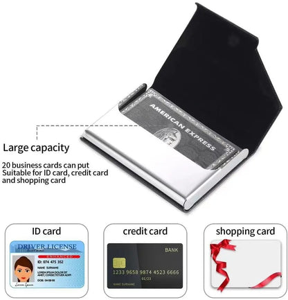 Triangulated corner business card holder