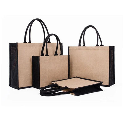 Two tone tote jute bag | A3