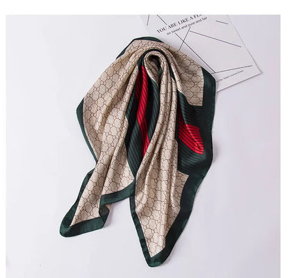 Vermelho verde silk scarf