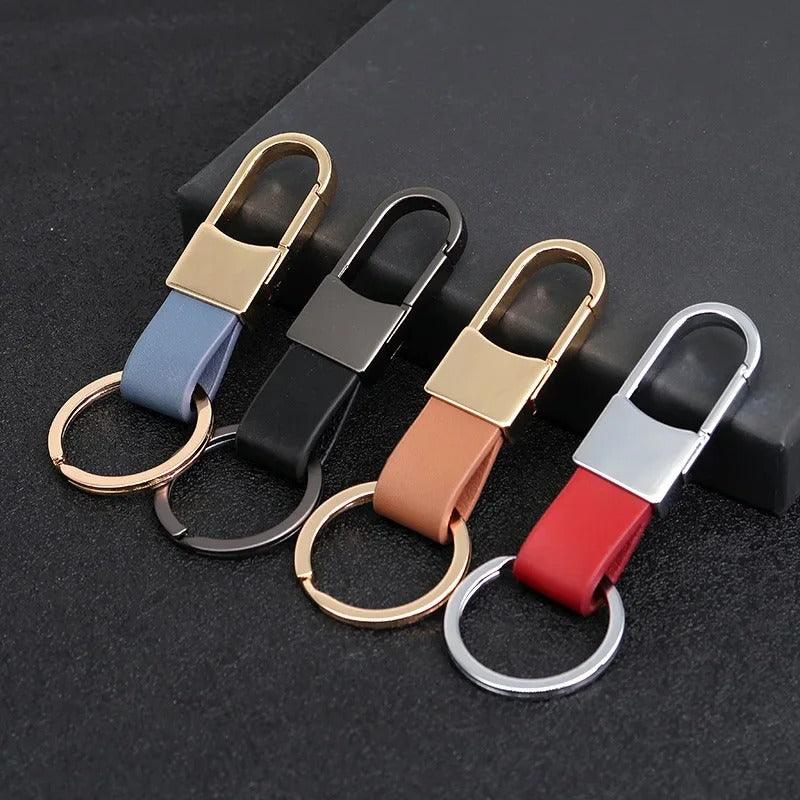 Hang to loop met-leather key chain