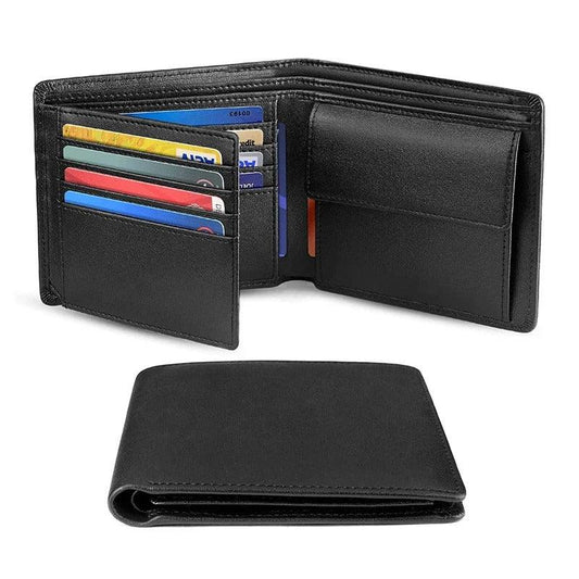 3 panel leather wallet