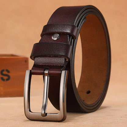 Leather belt for men