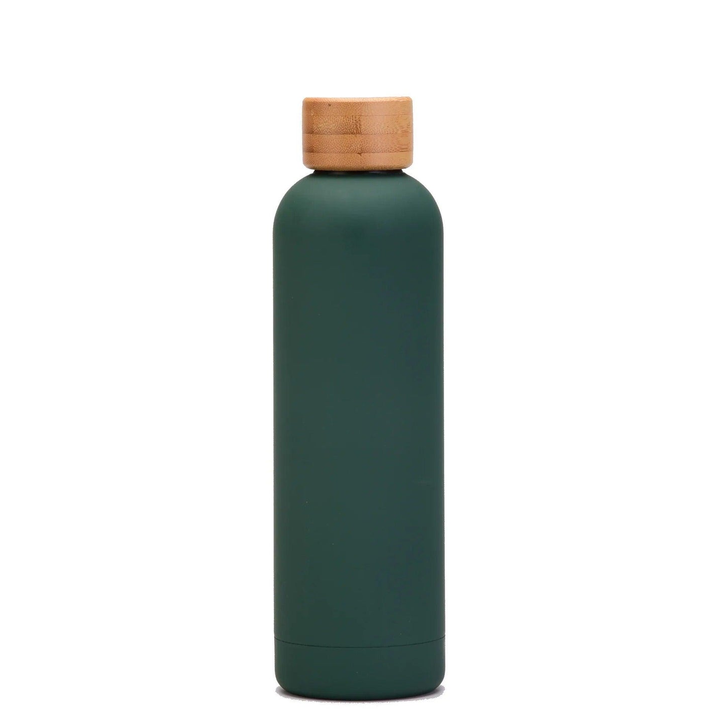 Wooden capped skin thermal bottle