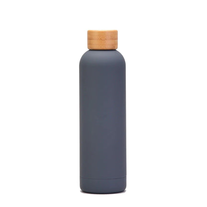 Wooden capped skin thermal bottle