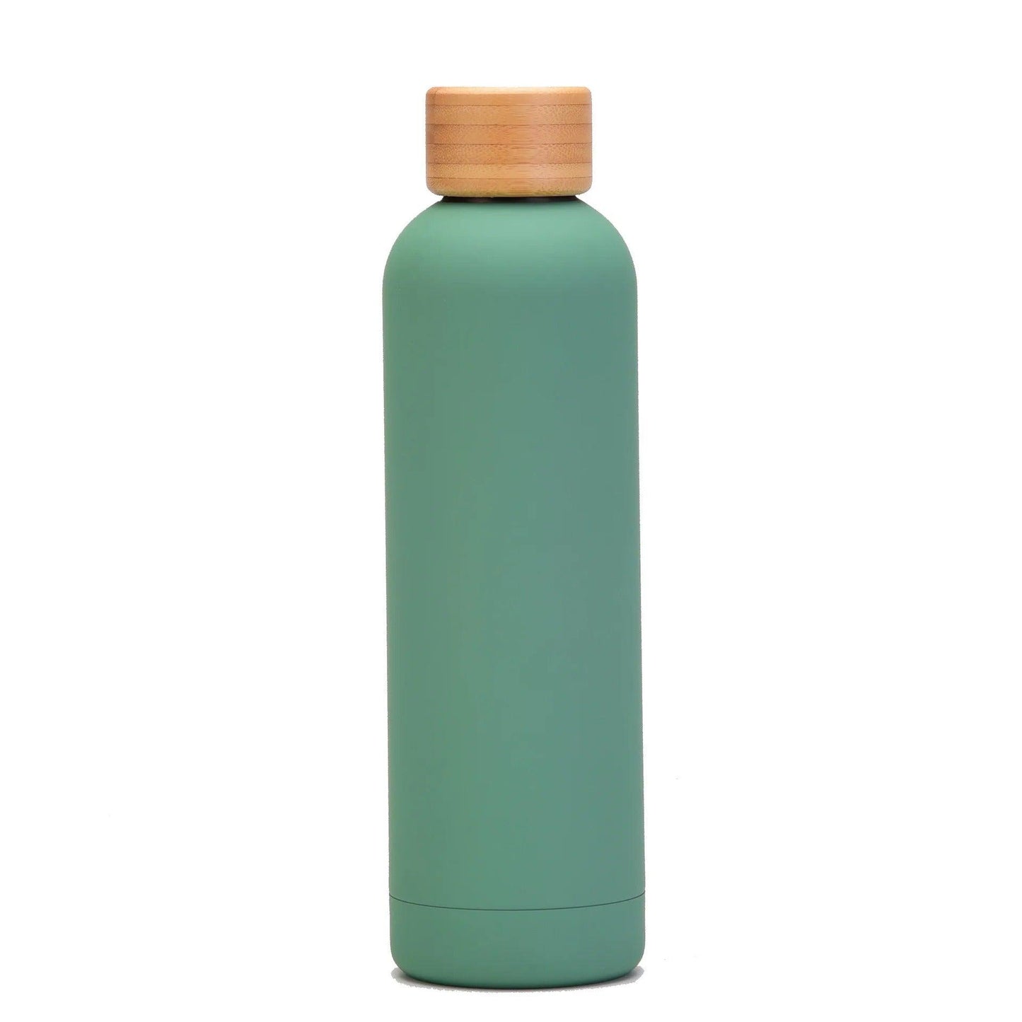 Wooden capped skin thermal bottle