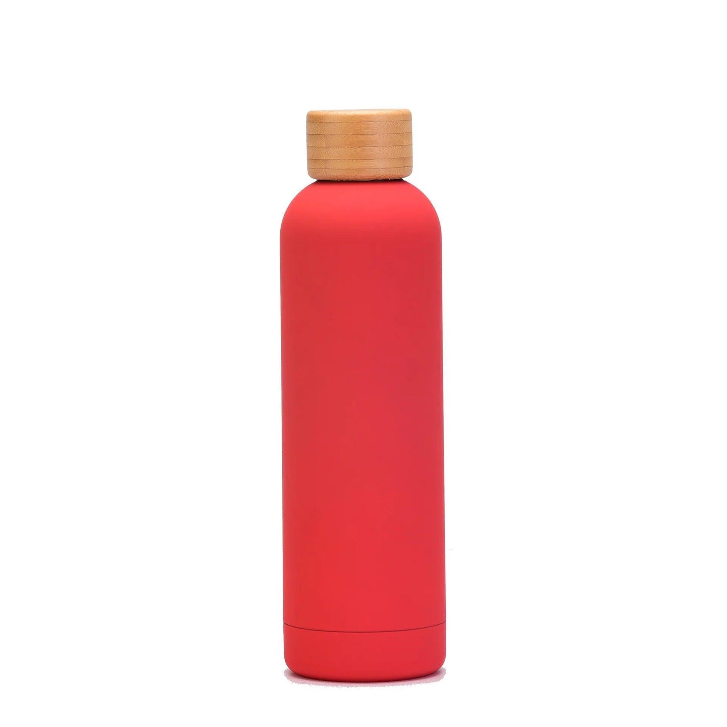 Wooden capped skin thermal bottle