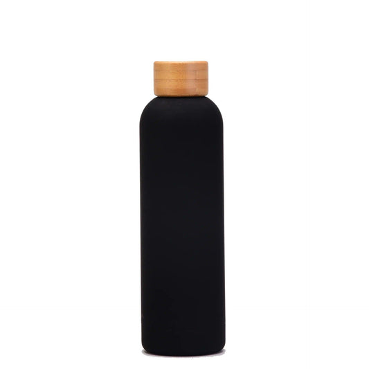 Wooden capped skin thermal bottle