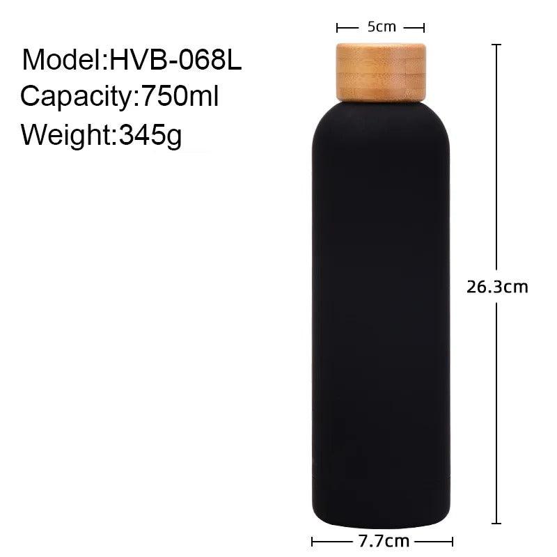 Wooden capped skin thermal bottle