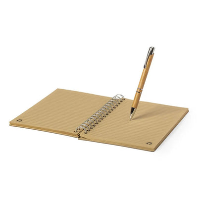 Eco-wooden spiral notebook set | A5