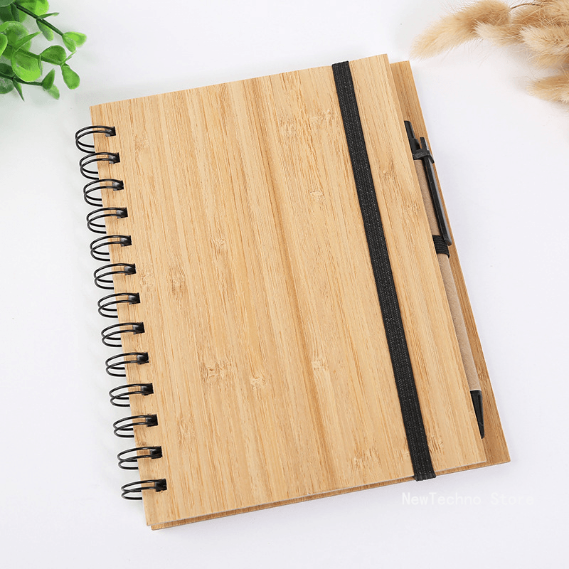 Wood grain spiral notebook | A5