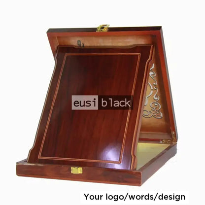 Wooden Plaque In Patterned Case