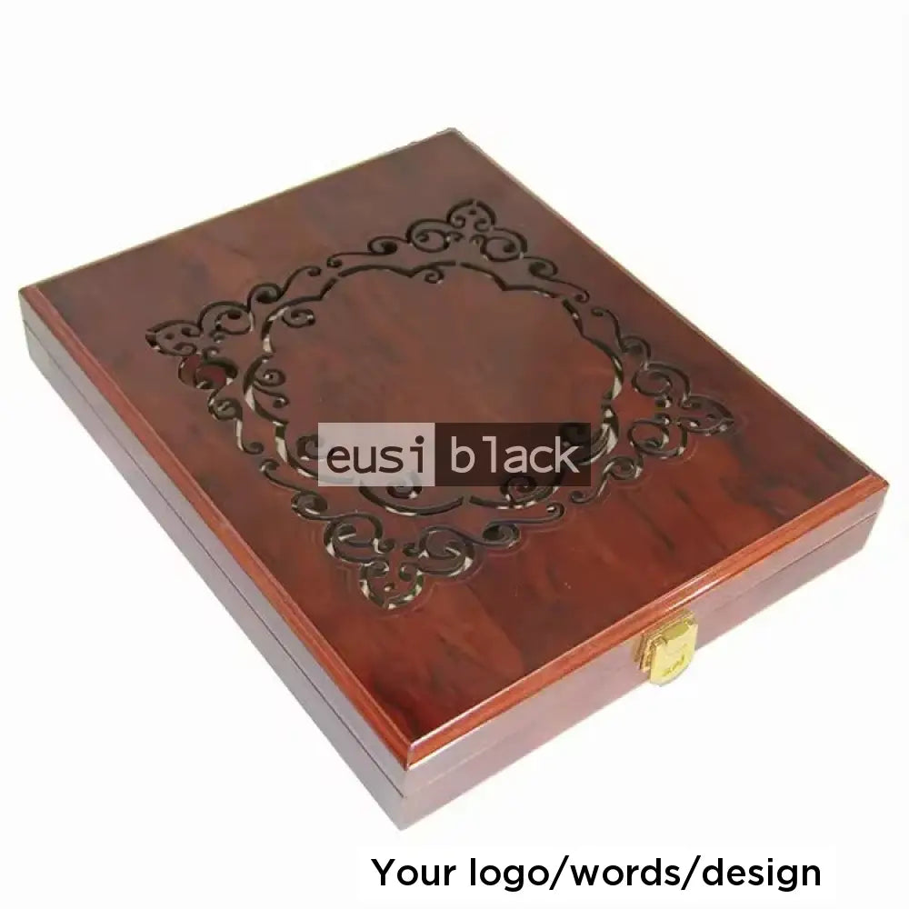 Wooden Plaque In Patterned Case