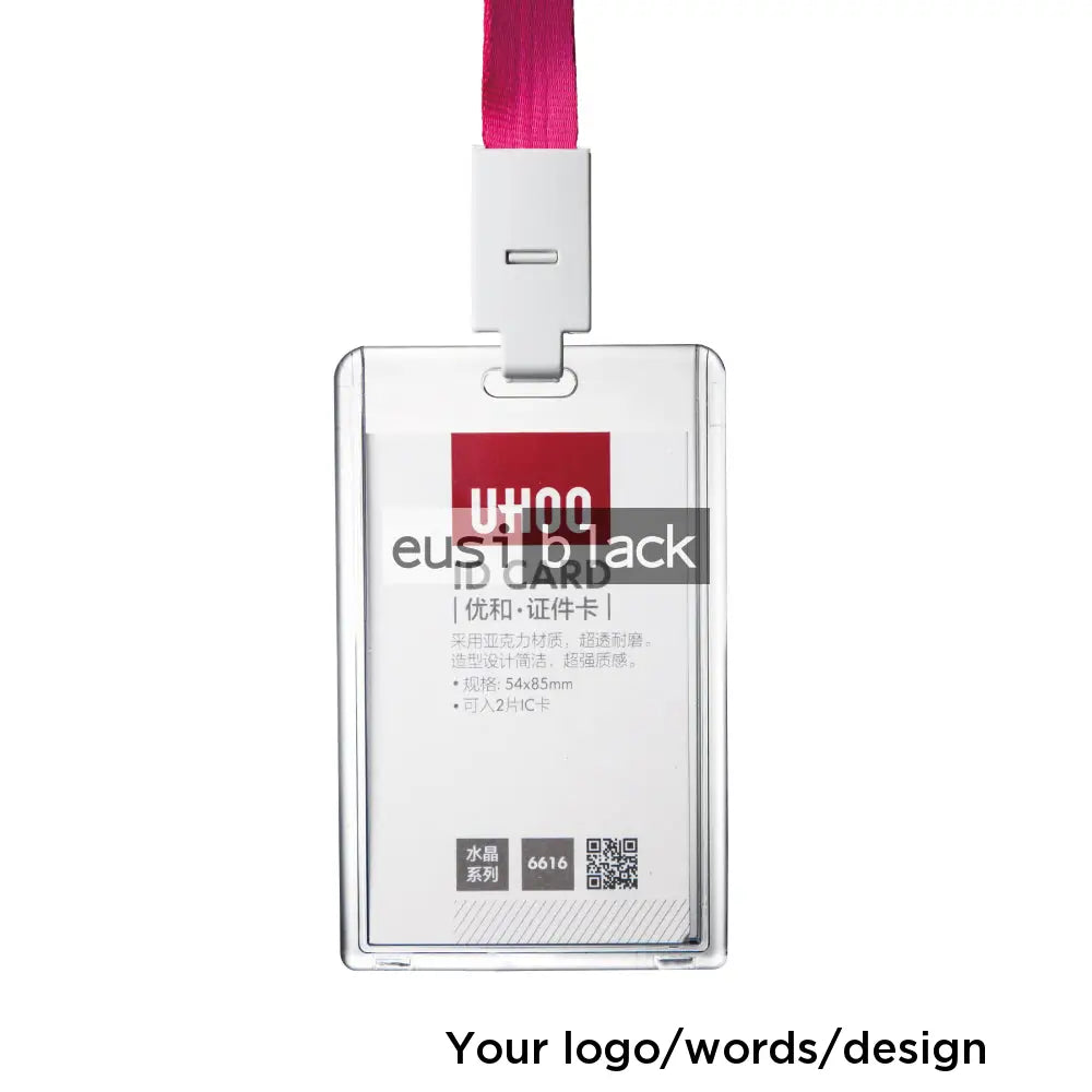 Acrylic ID name tag pocket - Portrait