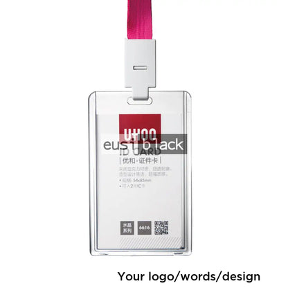 Acrylic ID name tag pocket - Portrait