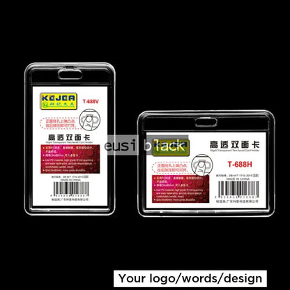 Acrylic ID name tag pocket - Portrait