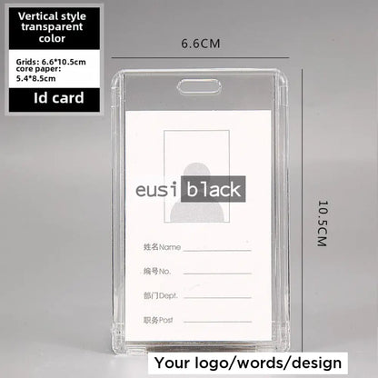 Acrylic ID name tag pocket - Portrait