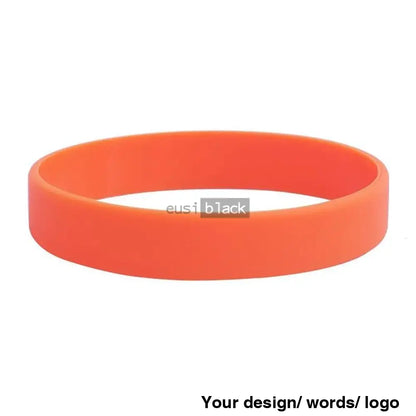 Adult Personalized Wristband Orange / Plain